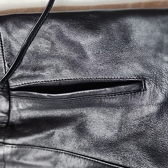 Pelle Studio Wilsons Leather Women's Black Leather Jacket Leopard Lining & Cuffs - Picture 7 of 14